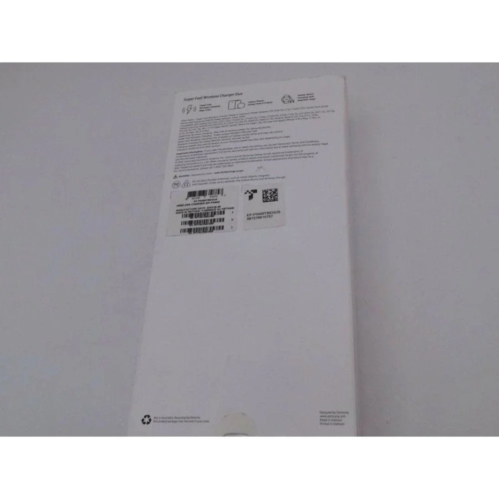 Samsung-15W Dual Fast Wireless Charger w/ USB-C Cable and Power Head, Grey,BNIB